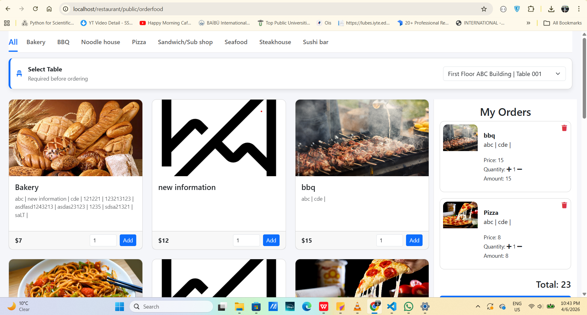 Restaurant Management System